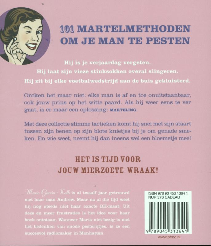 101 martelmethoden om je man te pesten achterkant