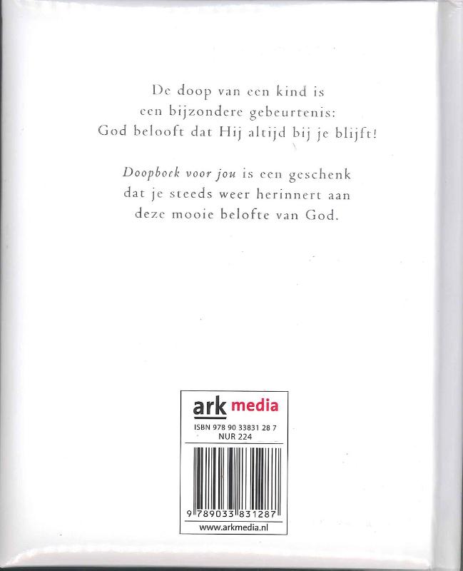 Doopboek voor jou achterkant