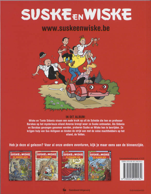 Het eiland Amoras / Suske en Wiske / 68 achterkant