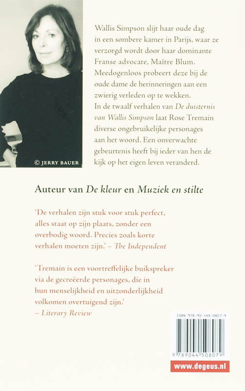 De duisternis van Wallis Simpson achterkant