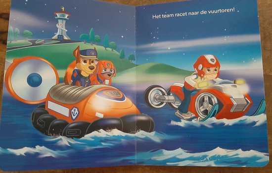 Nickolodeon Paw Patrol Kartonboek - Chase En Zuma En De Vuurtoren - Puppies - Peuterboek - Kartonboekje - Kraamcadeau