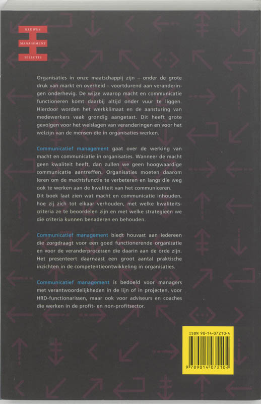 Communicatief management Communicatief management achterkant