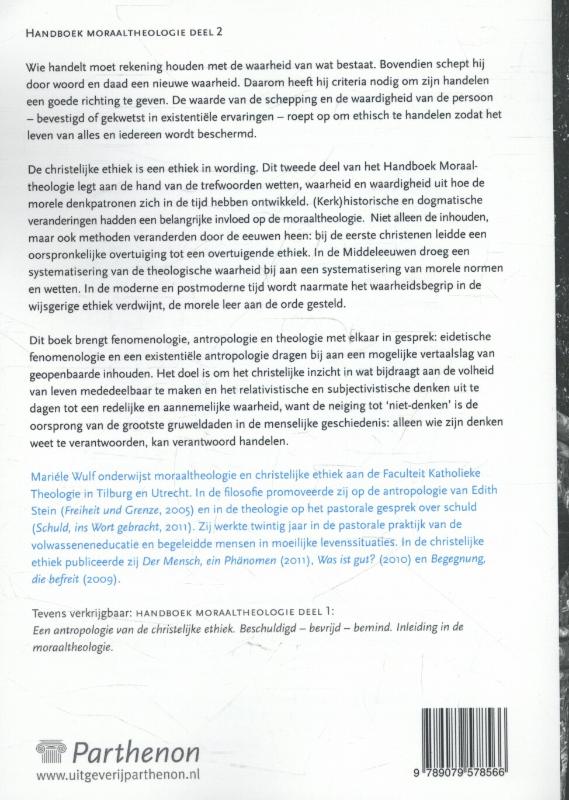 Handboek moraaltheologie Morele denkpatronen achterkant