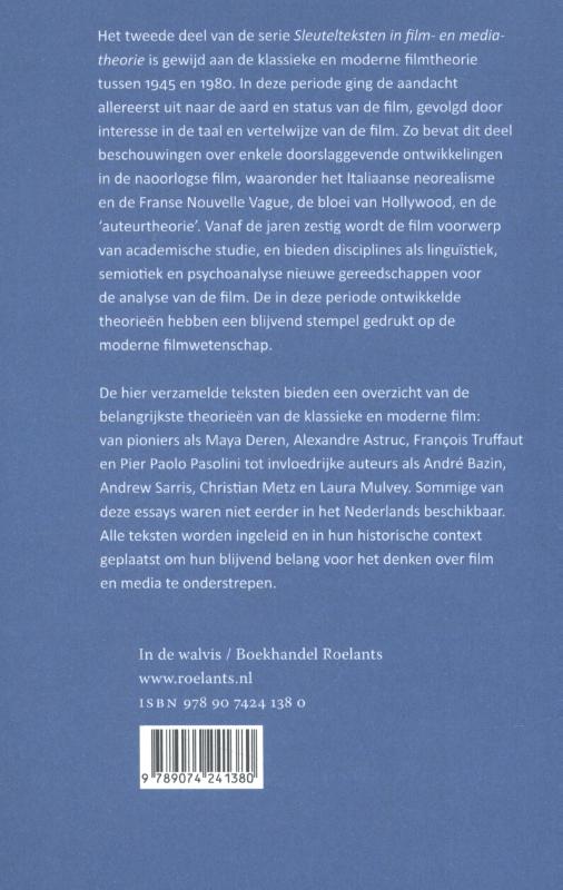 Sleutelteksten film- en mediatheorie 2 -   Klassieke en moderne filmtheorie achterkant