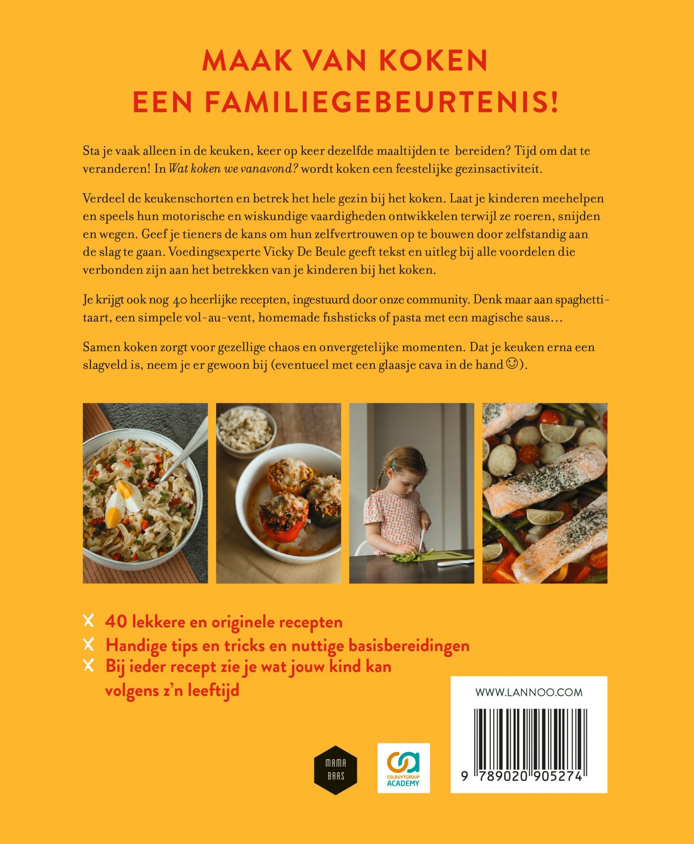 Wat koken we vanavond? / Mama Baas achterkant