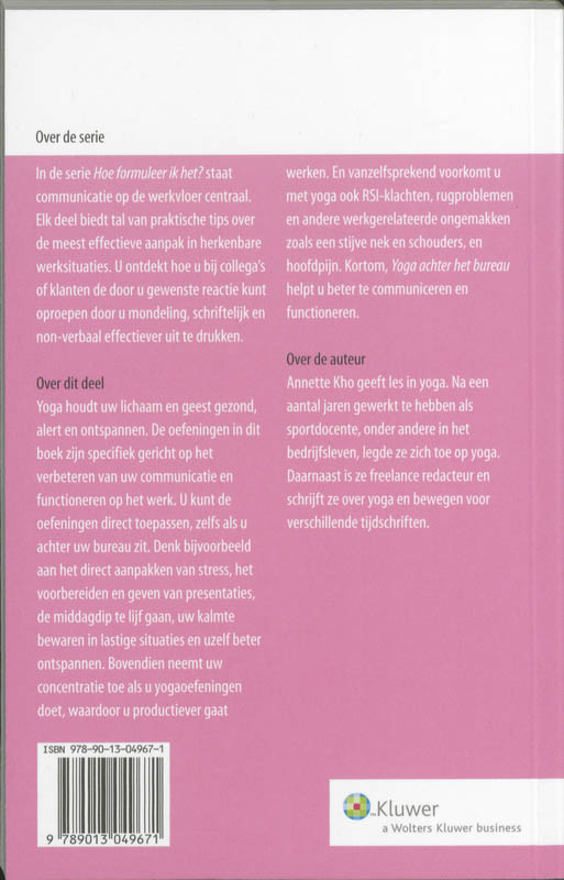 Yoga achter het buro / TaalAnker hoe formuleer ik het? / 65 achterkant