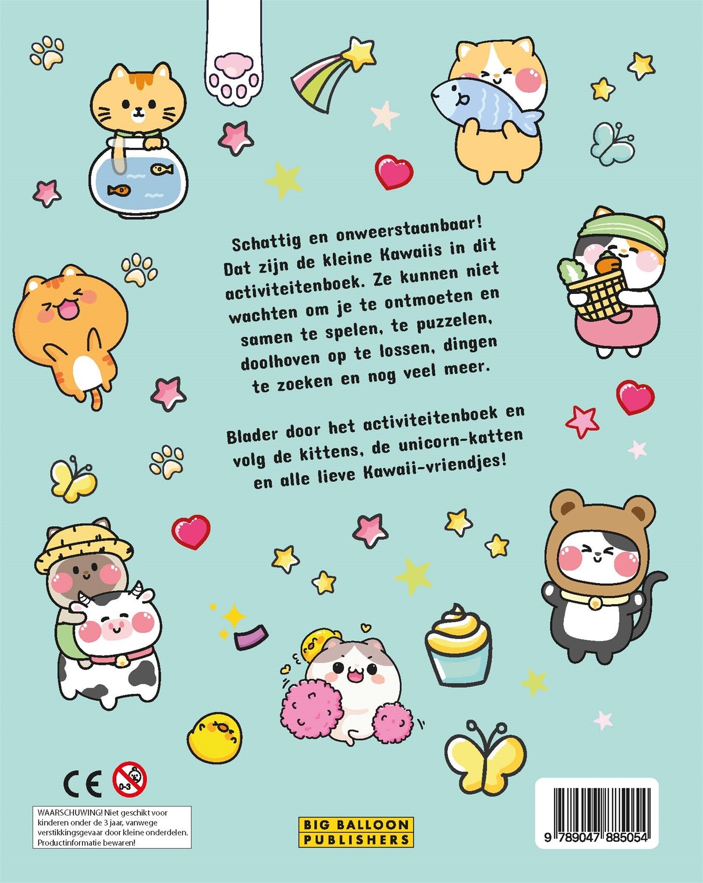Kawaii kittens & friends activiteitenboek / Kawaii achterkant