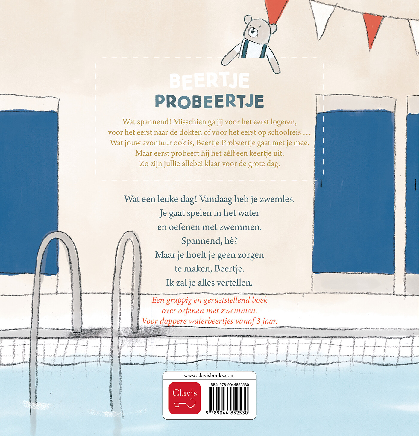 Beertje Probeertje gaat zwemmen / Beertje Probeertje achterkant