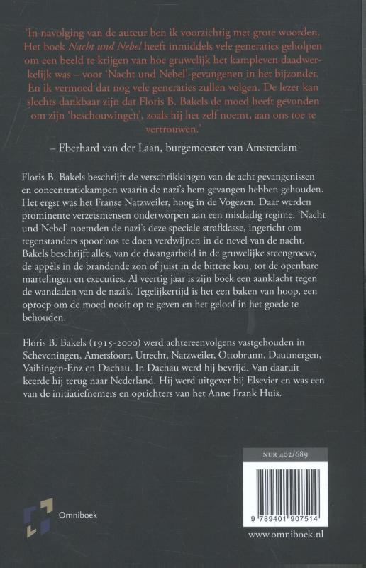 Terug uit Nacht und Nebel Terug uit Nacht und Nebel achterkant