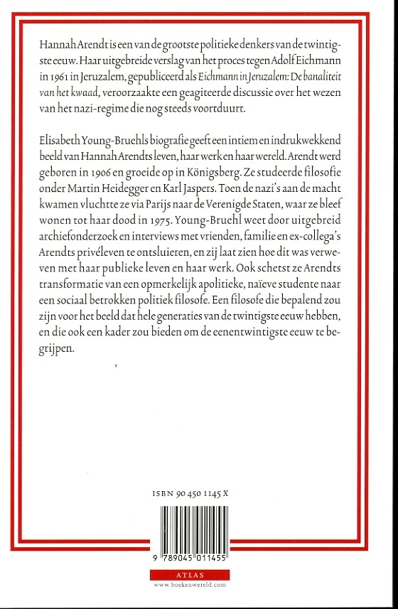 Hannah Arendt achterkant