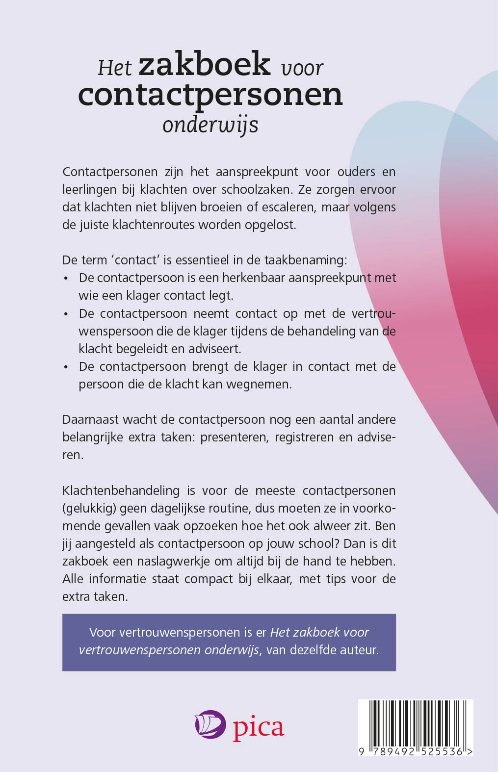 Het zakboek voor contactpersonen onderwijs achterkant