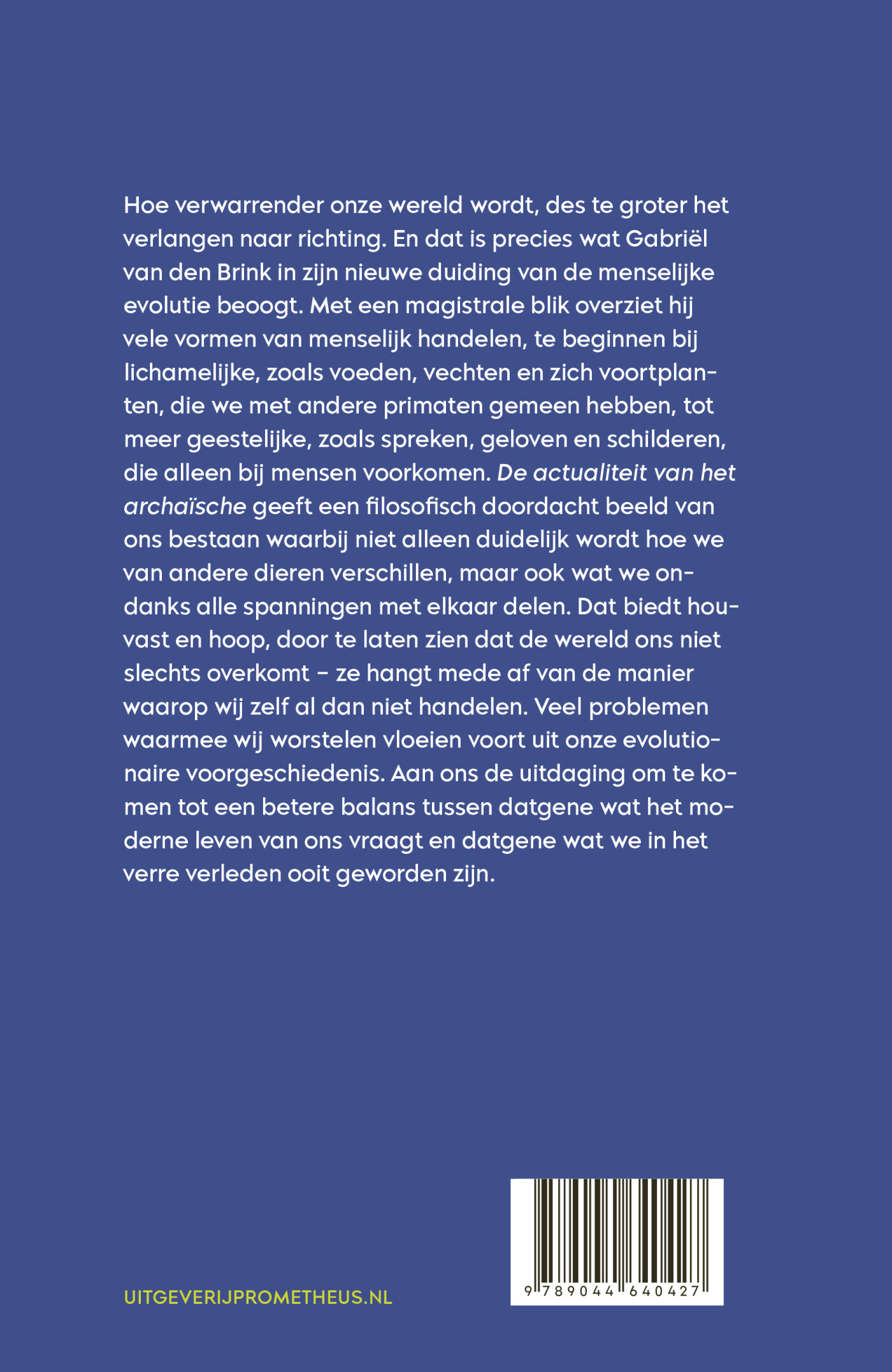 De actualiteit van het archaïsche achterkant