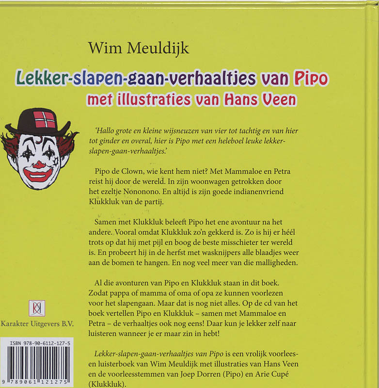 Lekker-slapen-gaan-verhaaltjes van Pipo + Audio CD achterkant