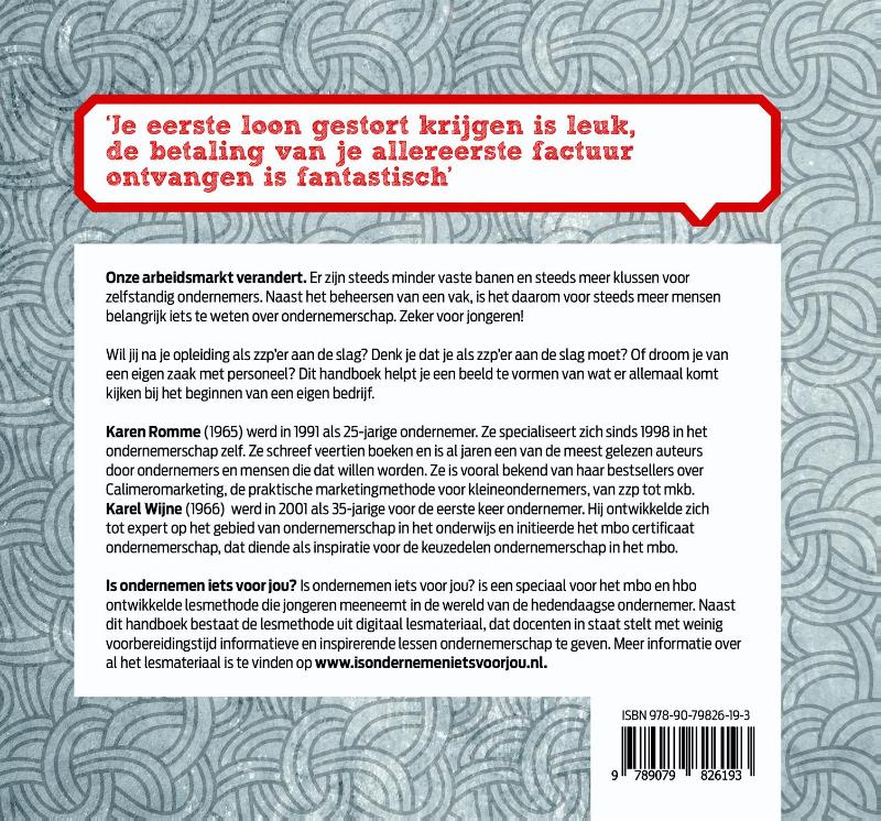 Handboek is ondernemen iets voor jou? achterkant