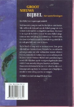 GROOT NIEUWS BIJBEL MET DEUTEROCANONIEKE achterkant