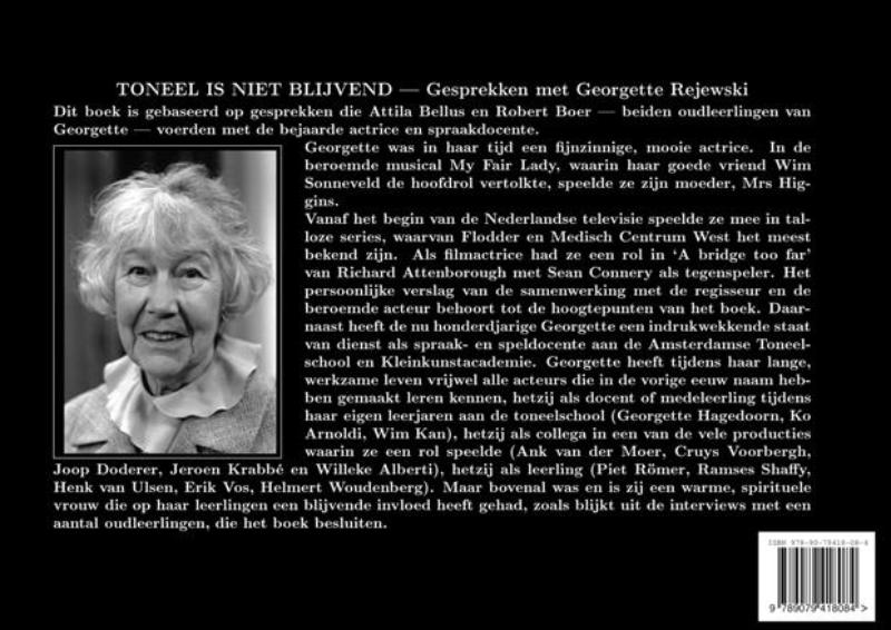 Toneel is niet blijvend Toneel is niet blijvend achterkant