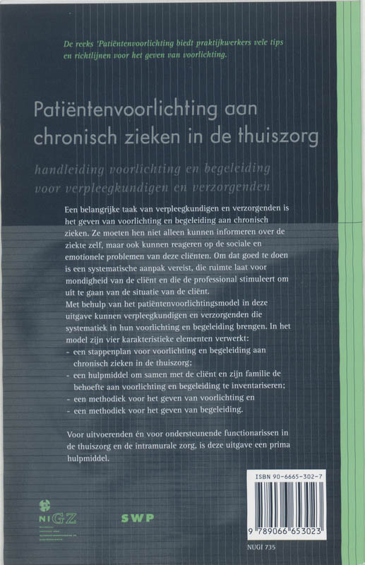 Patientenvoorlichting Aan Chronisch Zieken In De Thuiszorg achterkant