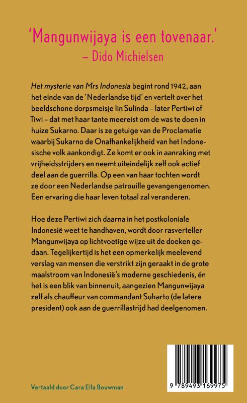 Het mysterie van Mrs Indonesia achterkant