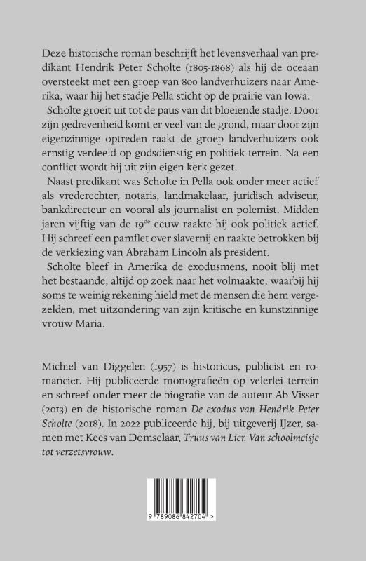 Exodus van Hendrik Peter Scholte naar Pella achterkant