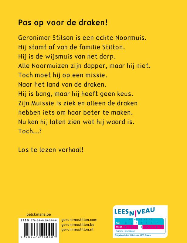 Pas op voor de draken! / Geronimo Stilton-reeks achterkant