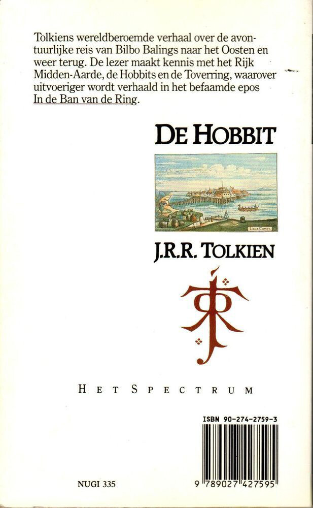 De hobbit, of Daarheen en weer terug / Spectrum-boek achterkant