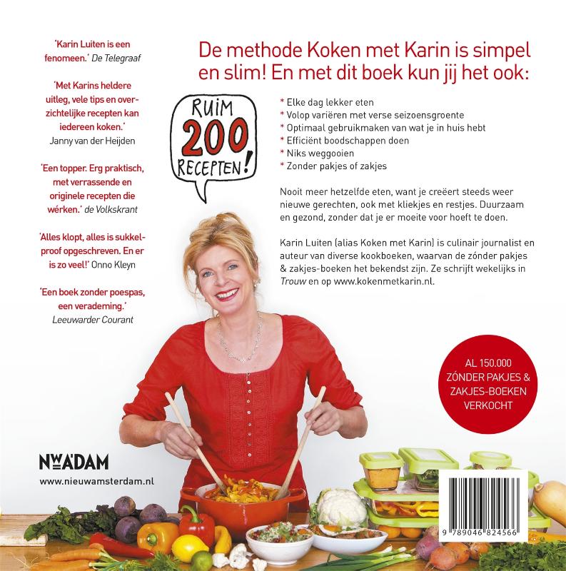 Slim zónder pakjes & zakjes / Koken met Karin achterkant