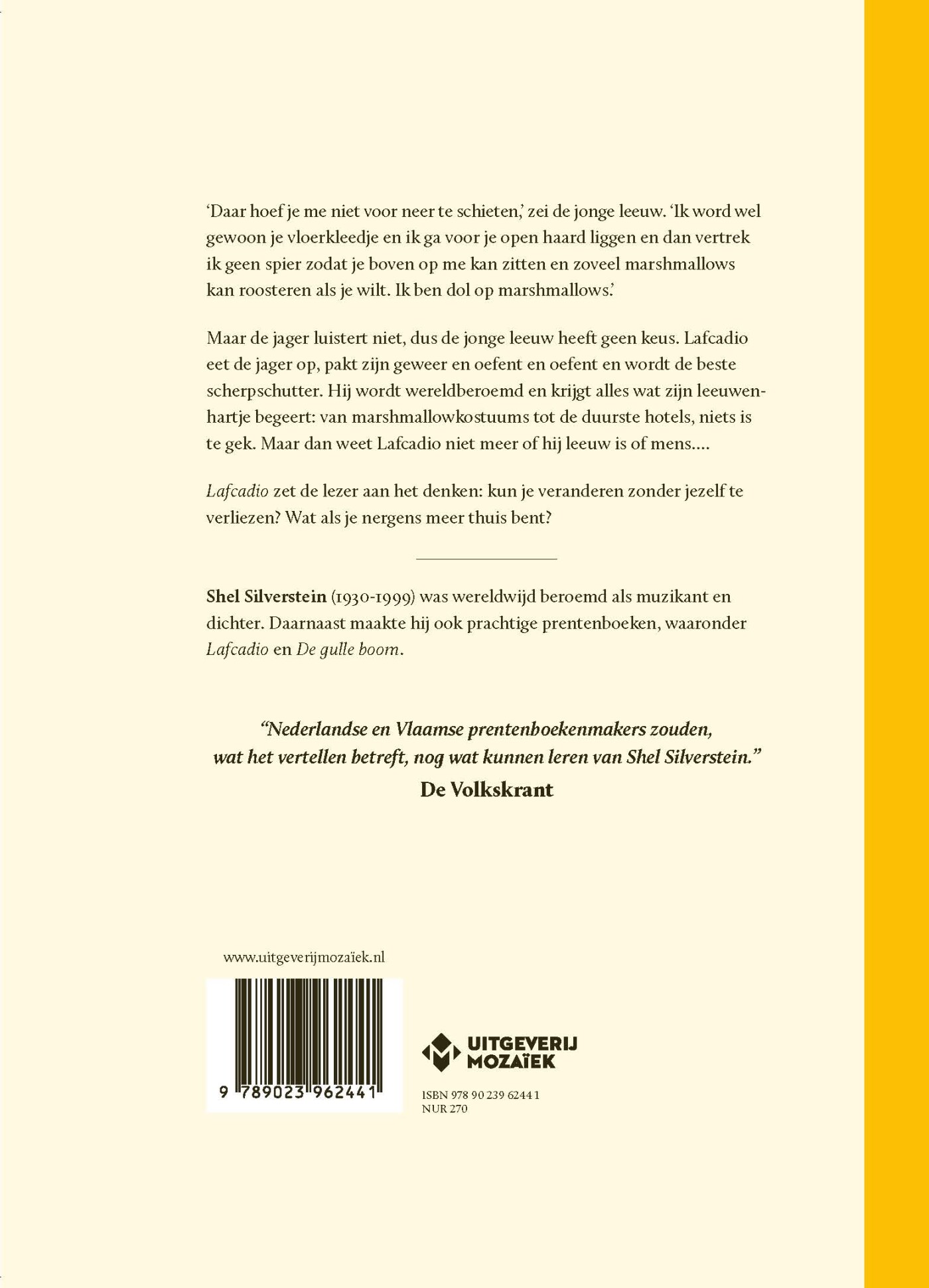 Lafcadio, de leeuw die terugschoot achterkant