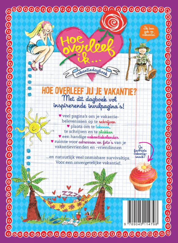 Hoe overleef ik? - Hoe overleef ik zonder mijn vakantiedagboek? achterkant