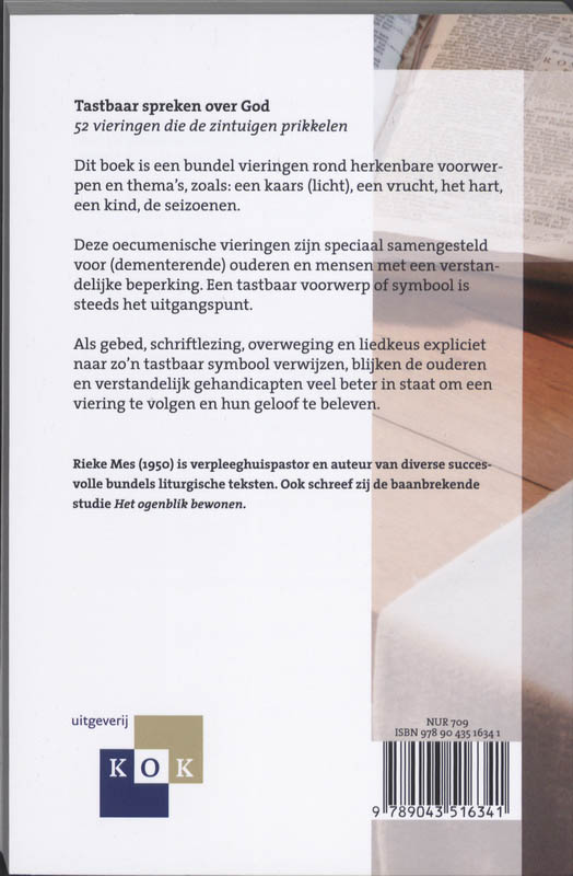 Tastbaar spreken over God achterkant