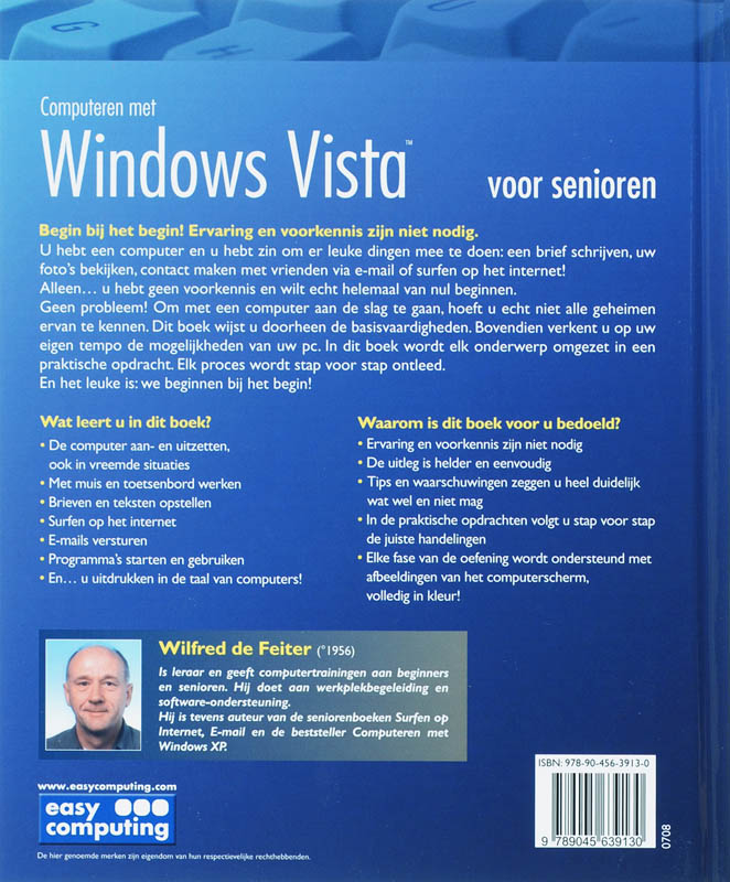 Computeren Met Windows Vista Voor Senioren achterkant