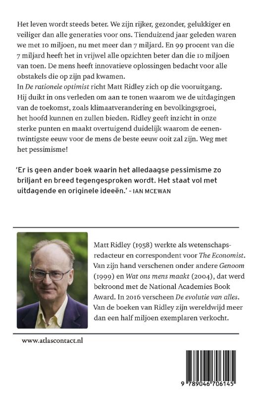 De rationele optimist achterkant