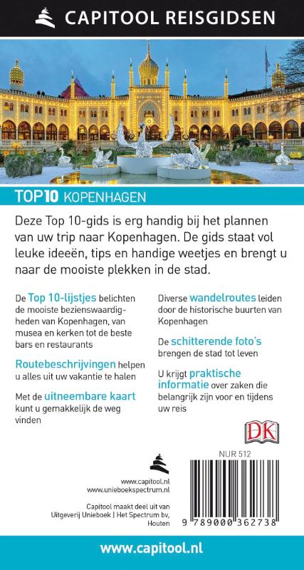 Capitool Reisgidsen Top 10 - Kopenhagen achterkant