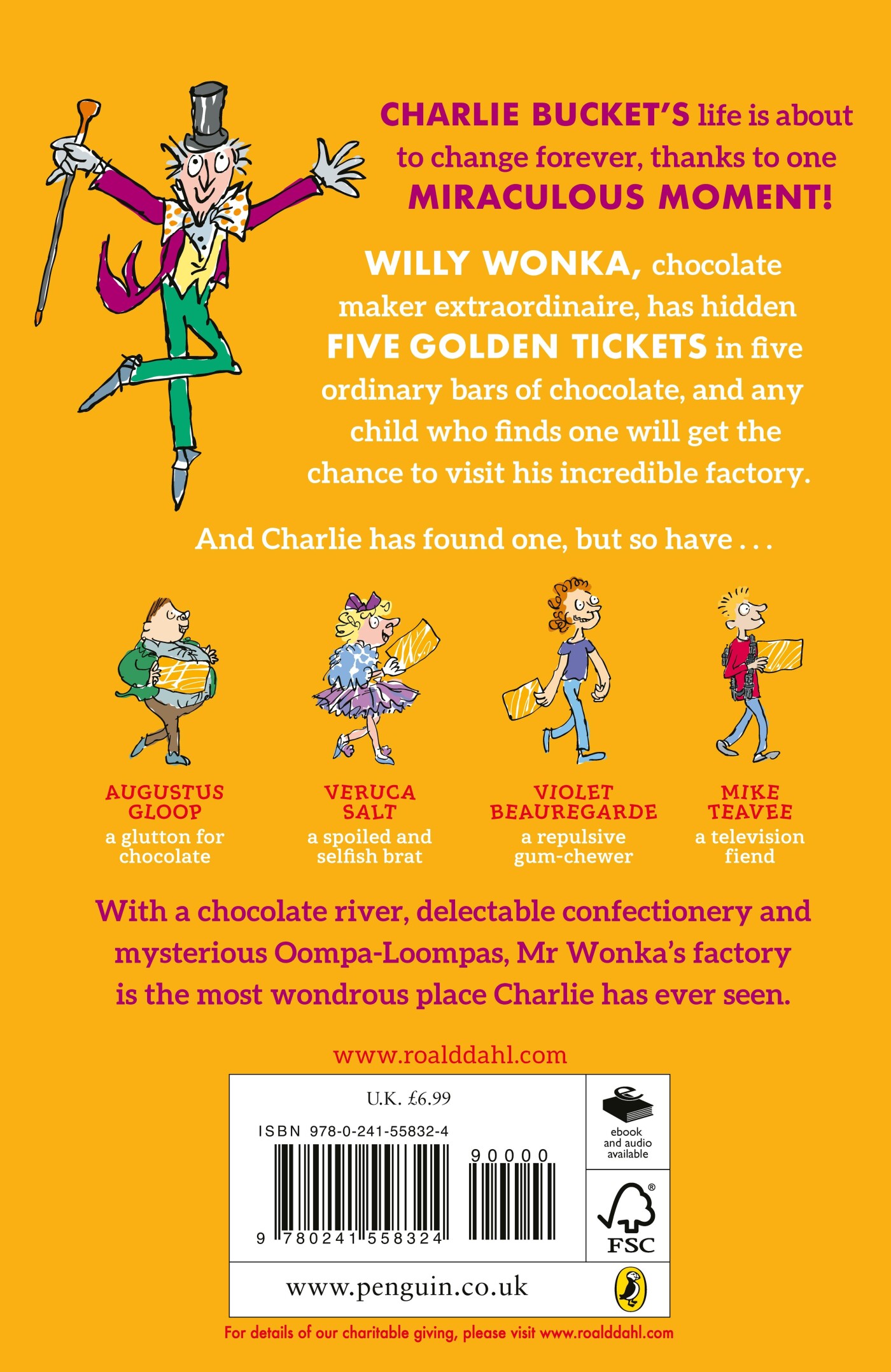 Charlie and the Chocolate Factory achterkant