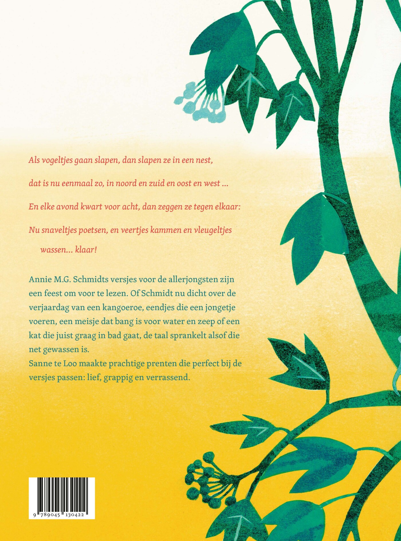 Als vogeltjes gaan slapen achterkant