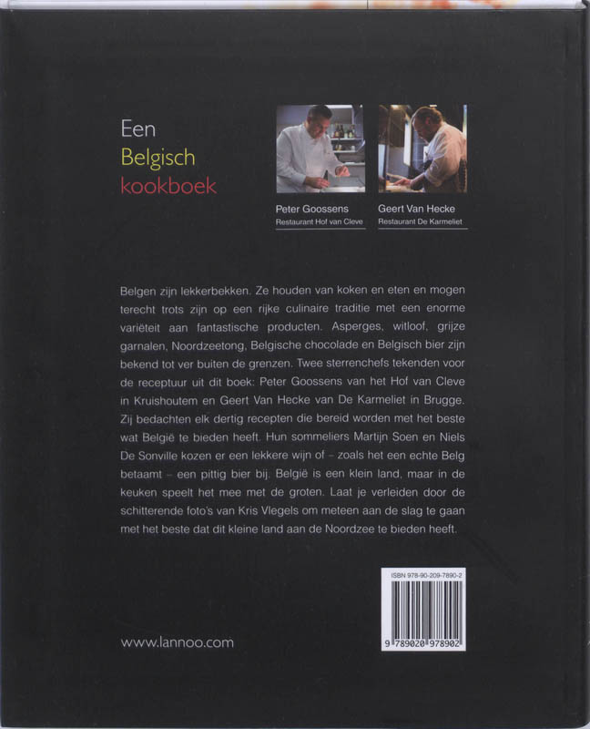 Een Belgisch kookboek achterkant