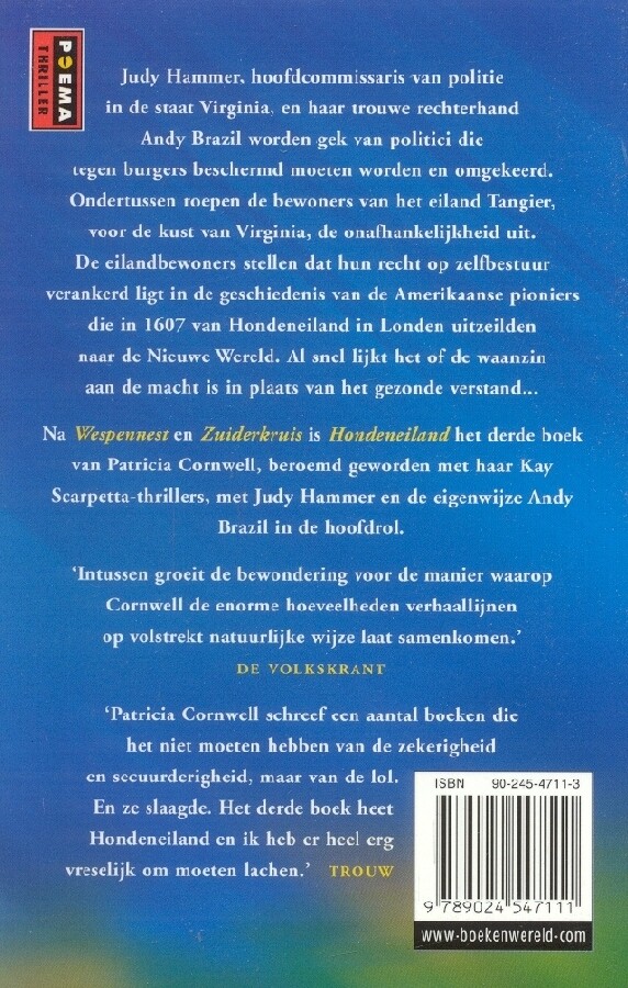 Hondeneiland / Poema thriller achterkant