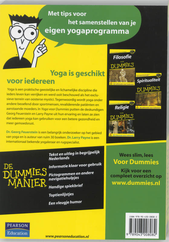 Yoga Voor Dummies achterkant