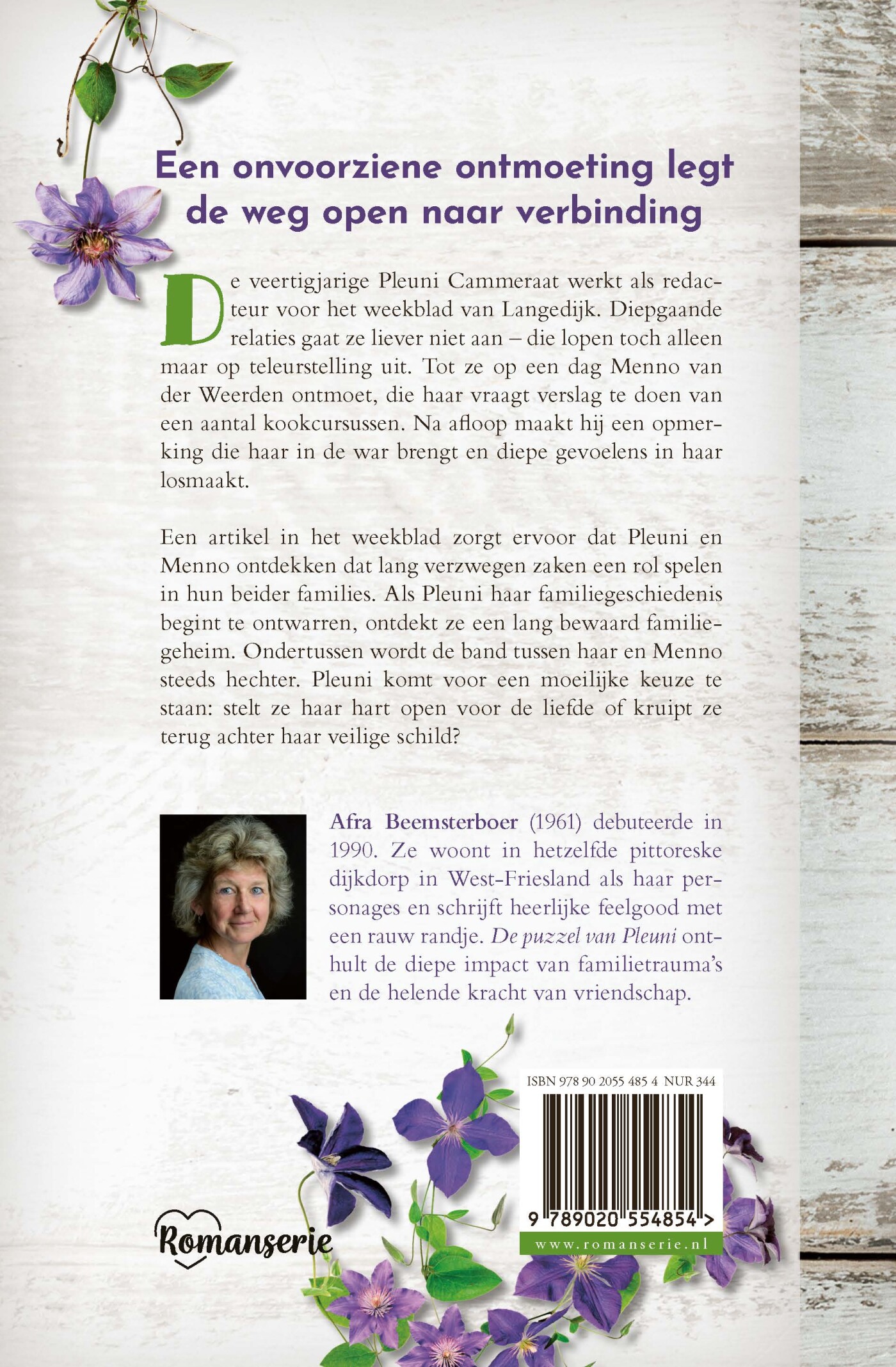 De puzzel van Pleuni / Romanserie achterkant