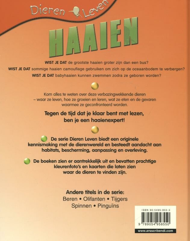 Haaien / Dieren leven achterkant