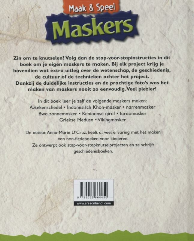 Maskers / Maak & speel achterkant