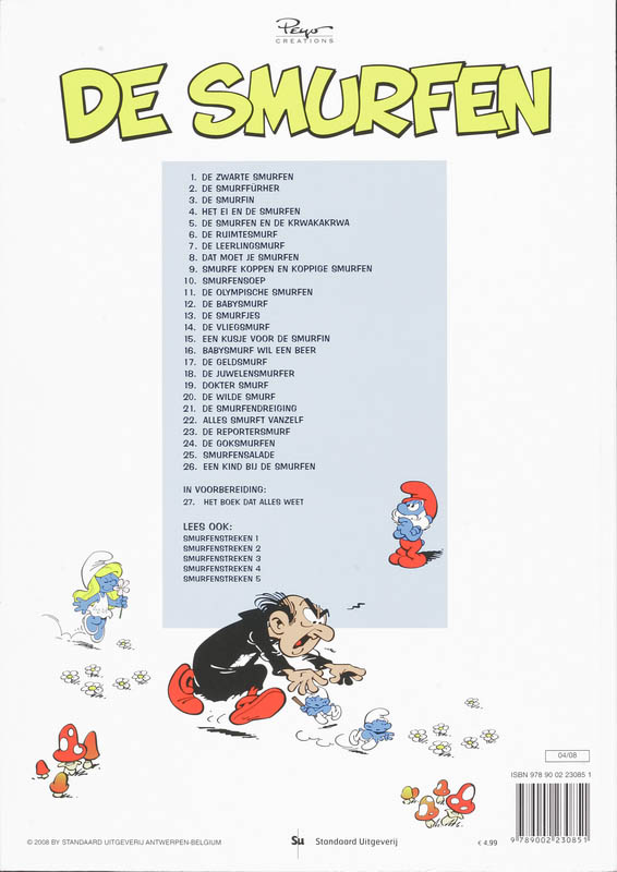 De Smurfen / 22 Alles smurft vanzelf / De Smurfen / 22 achterkant