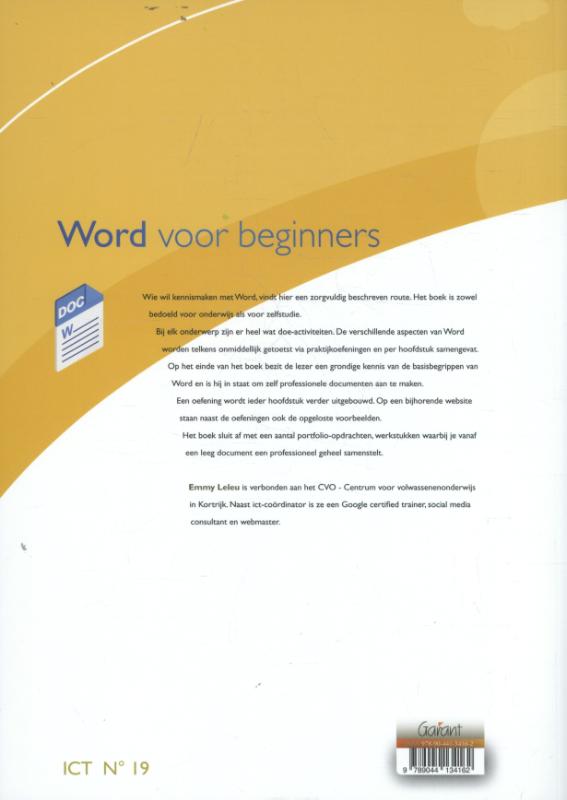 ICT-lijn 19 - Word voor beginners achterkant