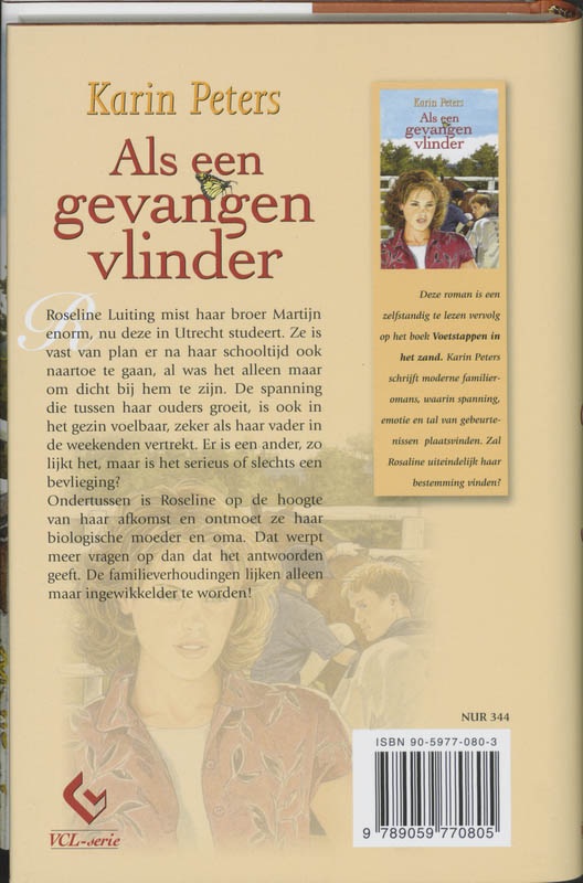 Als Een Vlinder Gevangen achterkant