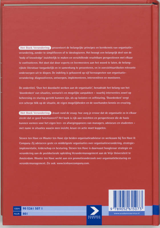 Het Boek Verandering achterkant