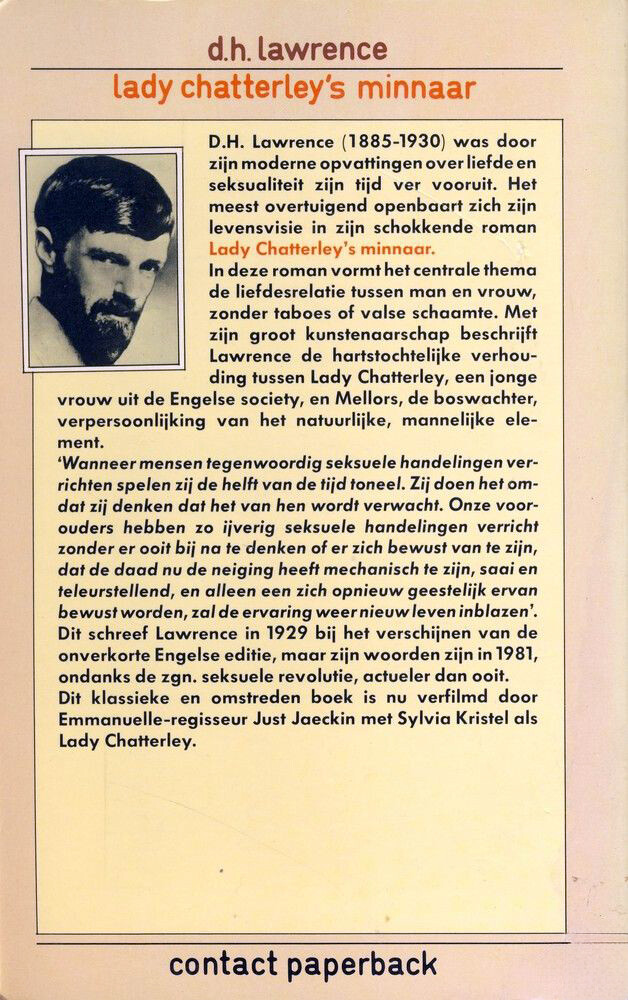 Lady Chatterley's minnaar achterkant