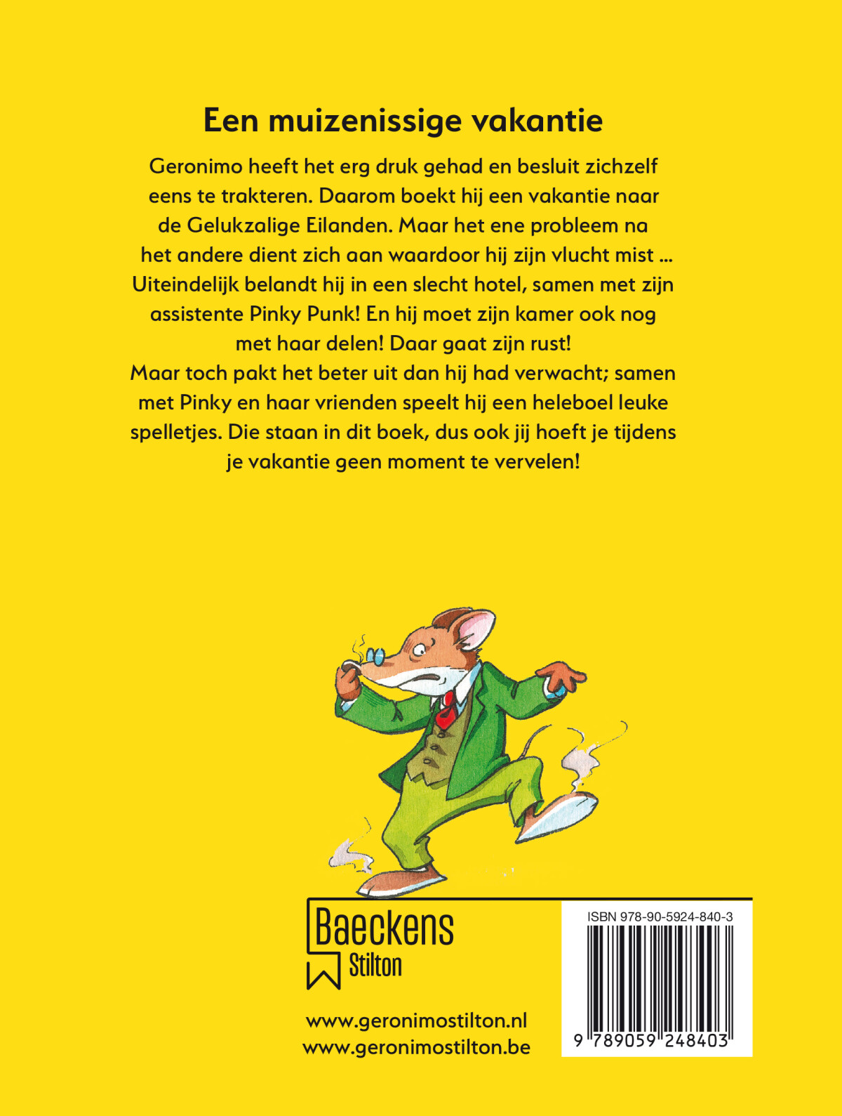 Een muizenissige vakantie / Geronimo Stilton-reeks / 27 achterkant