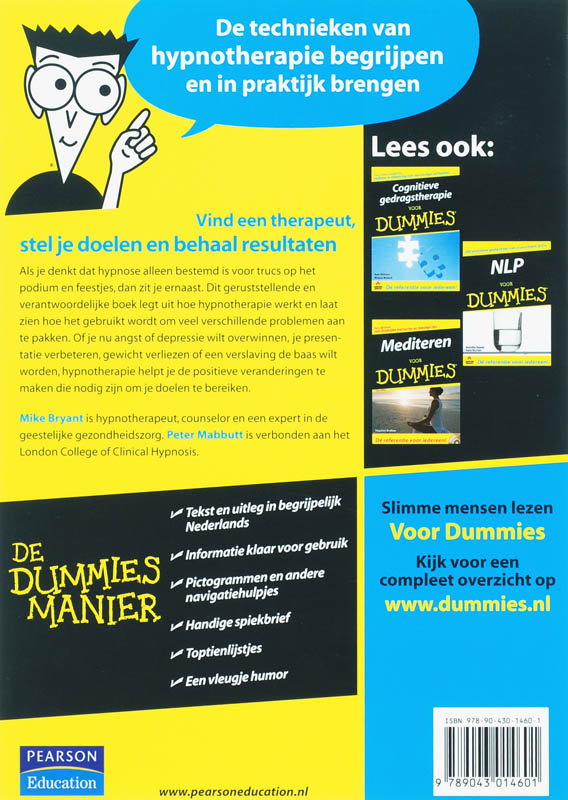 Hypnotherapie voor Dummies / Voor Dummies achterkant