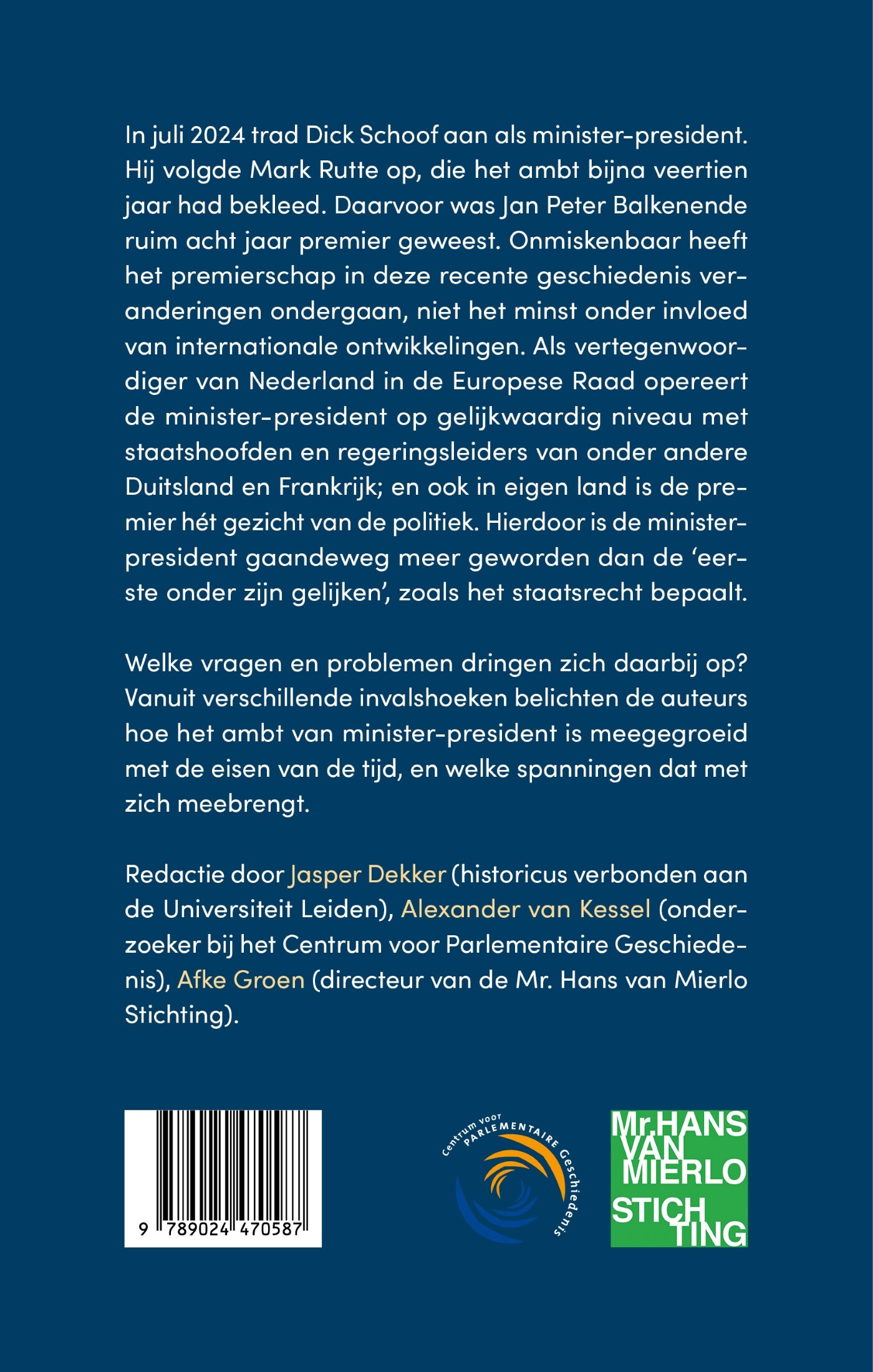 De minister-president achterkant