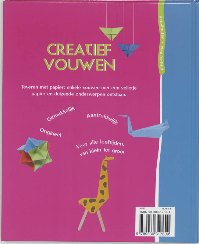 Creatief vouwen / Activiteitsboeken achterkant