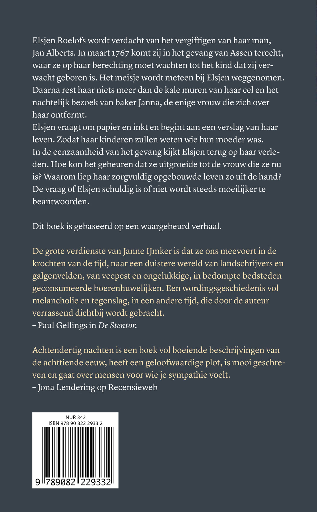 Achtendertig nachten achterkant